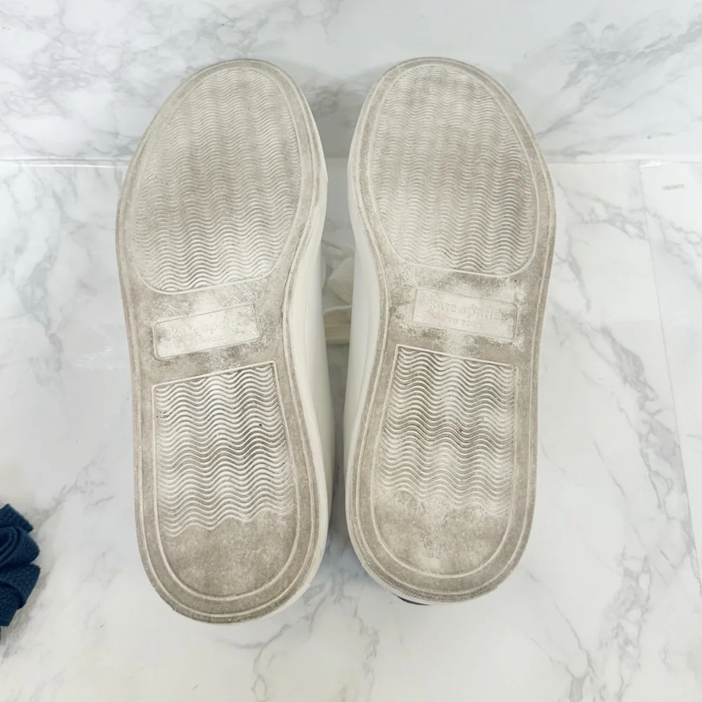 Kate Spade Fez White and Blue Sneakers - Picture 7 of 14